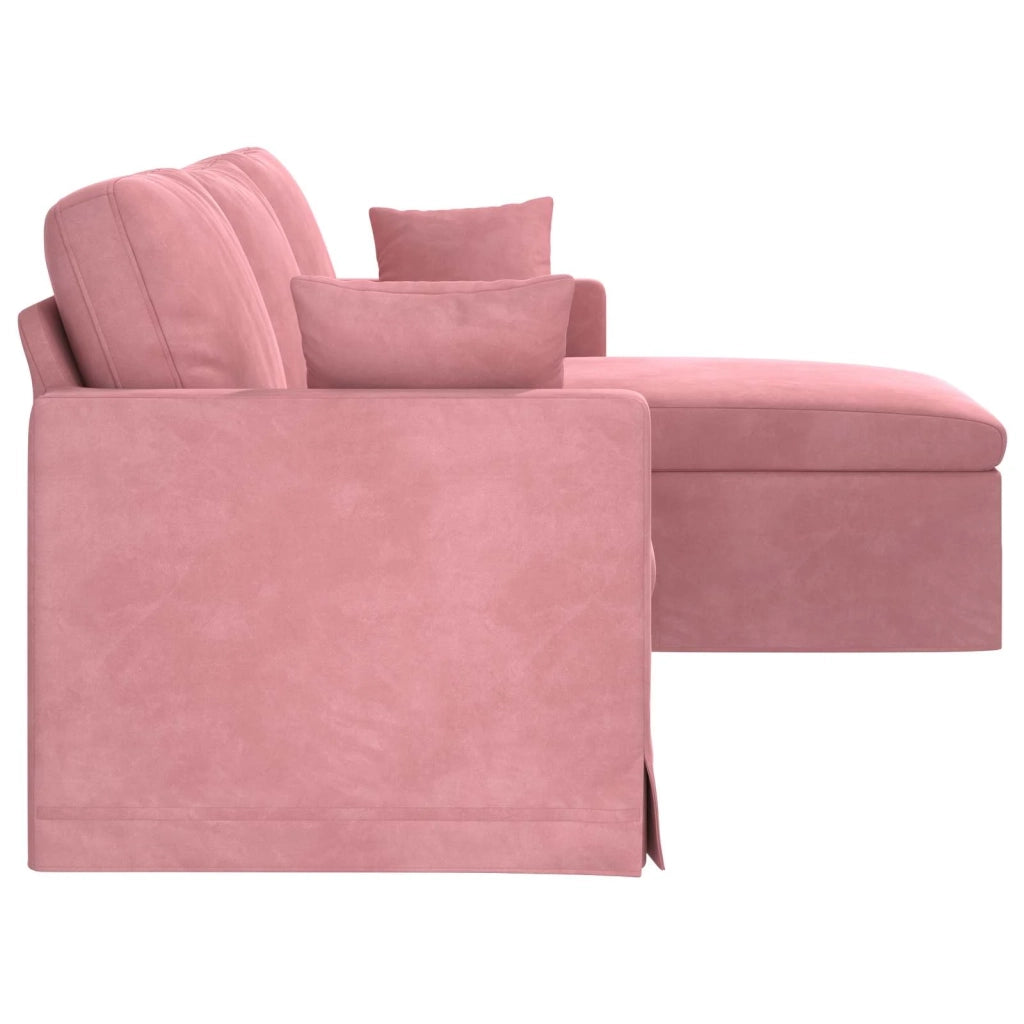 Divano Rosa 228 x 134 x 80 cm Velluto 42024471