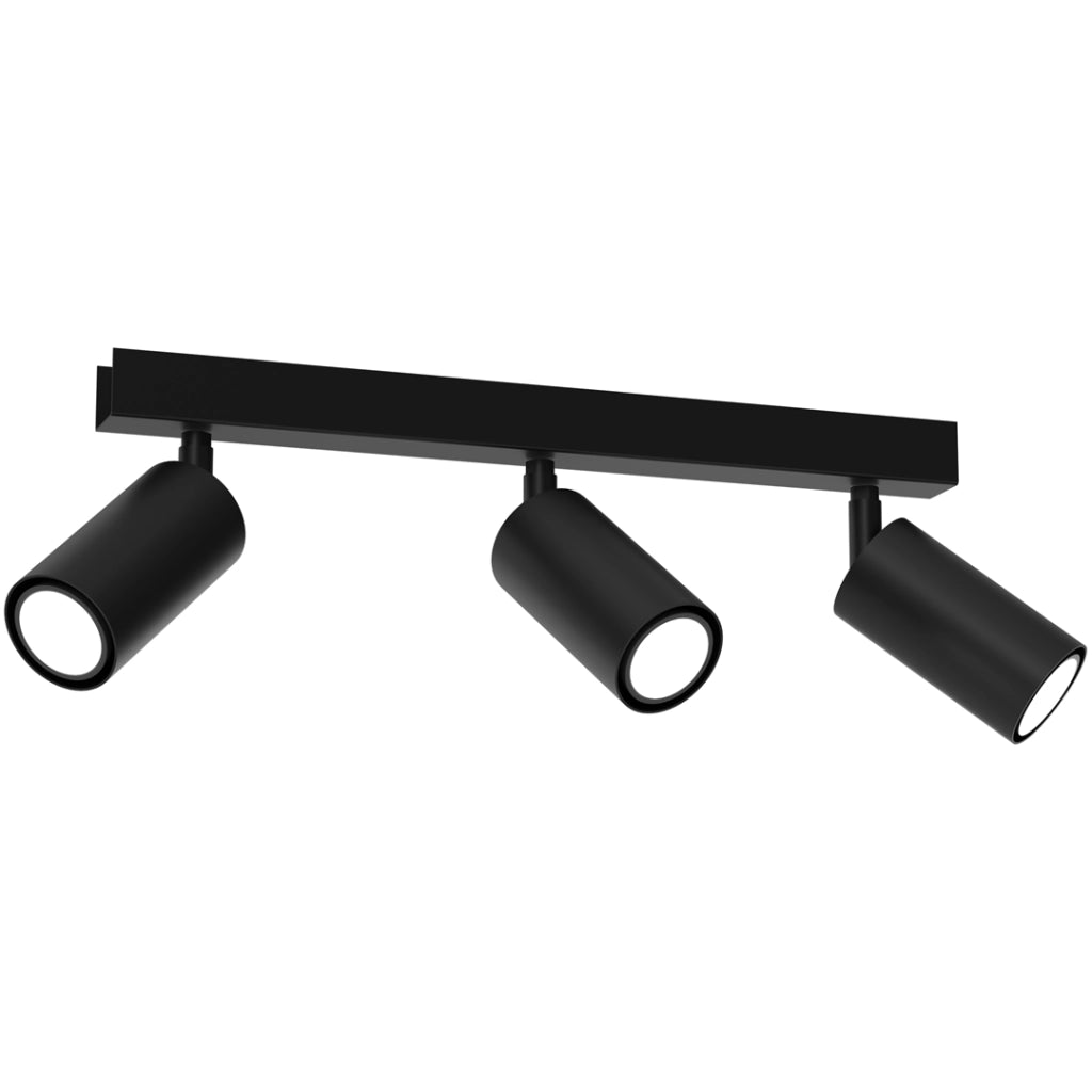 Plafoniera barra nera Hudson Milagro 3xGU10 8W orientabile