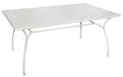 Tavolo Rettangolare da Giardino 160x100 cm in Ferro Vorghini Desenzano Avorio