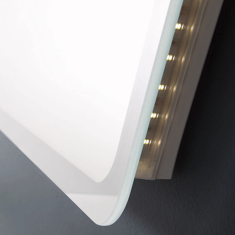 Specchio stondato 60 x 60 cm con led