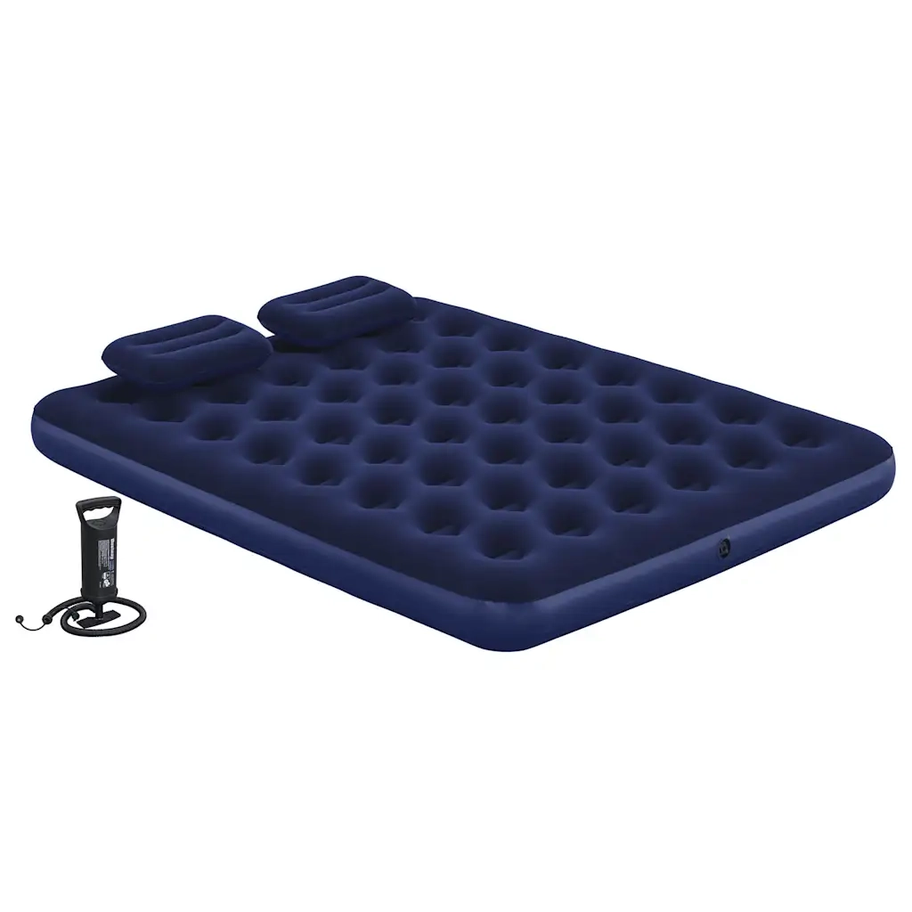 Bestway Materasso Gonfiabile Floccato con Cuscino e Pompa 203x152x22cm 90750