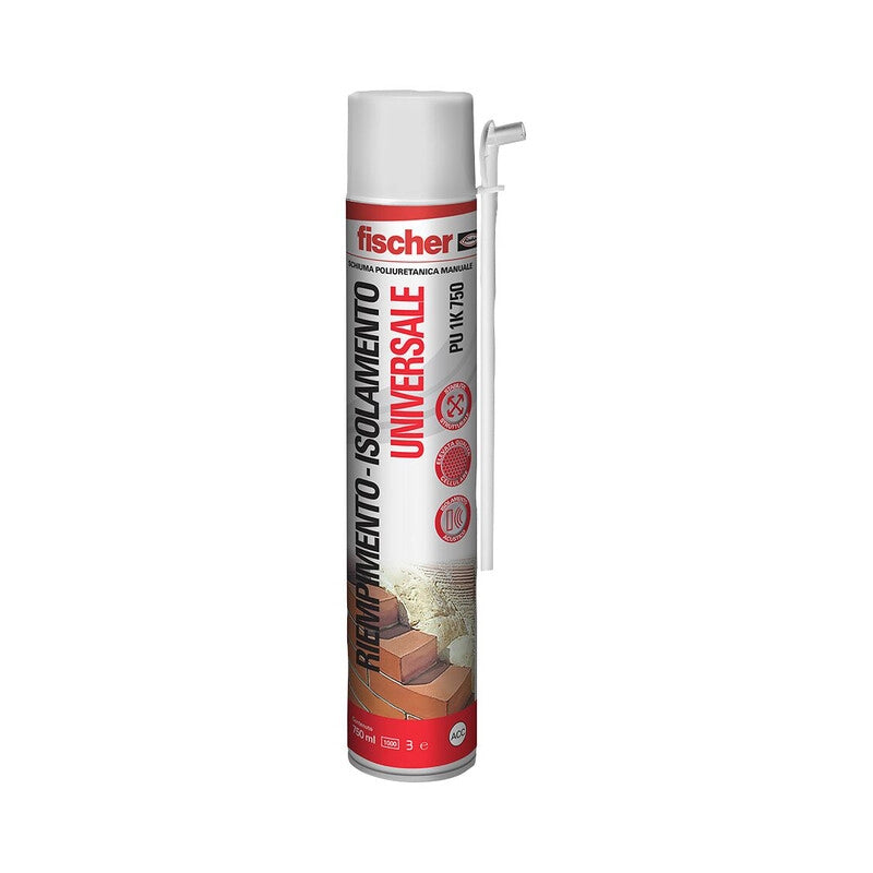 FISCHER SCHIUMA POLIURETANICA UNIV. MAN. 750 ML PU 1K- 12,0 pz