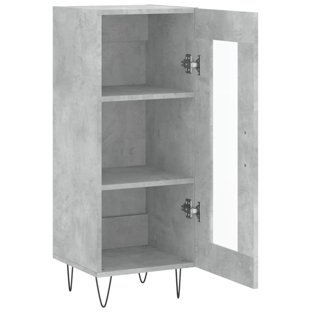 Buffet credenza cassettiera armadio mobile contenitore organizer per cucina soggiorno salotto 34,5 x 34 x 90 cm legno ingegnerizzato grigio 02_0031906