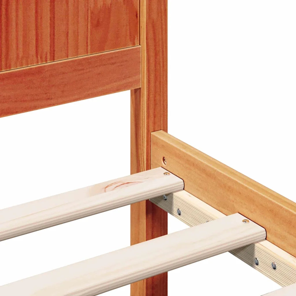 Struttura del letto Marrone 90 x 200 cm Legno massello di pino 872208
