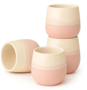 Set di tazze da tè in ceramica - 4 pezzi - forma rotonda - maneggevoli - capacità 200 ml