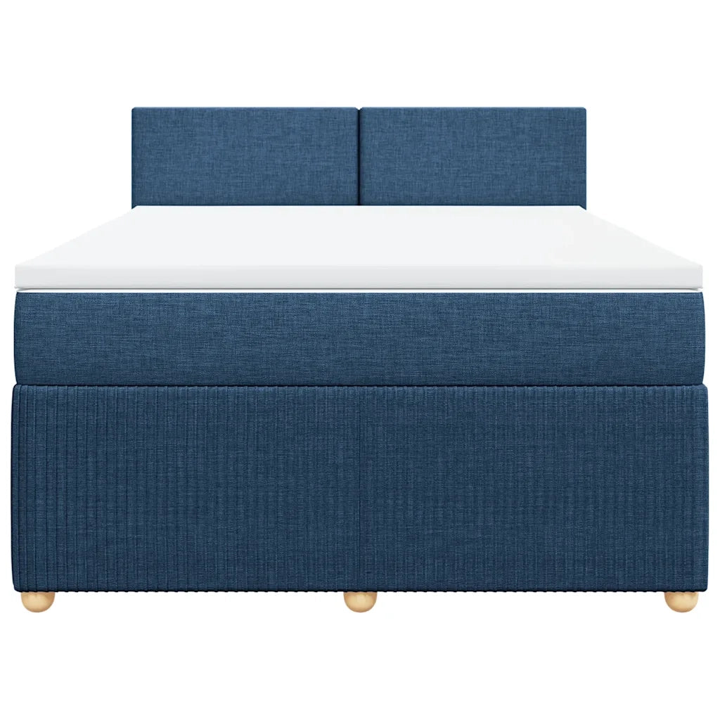 Giroletto a Molle con Materasso Blu 140x190 cm in Tessuto
