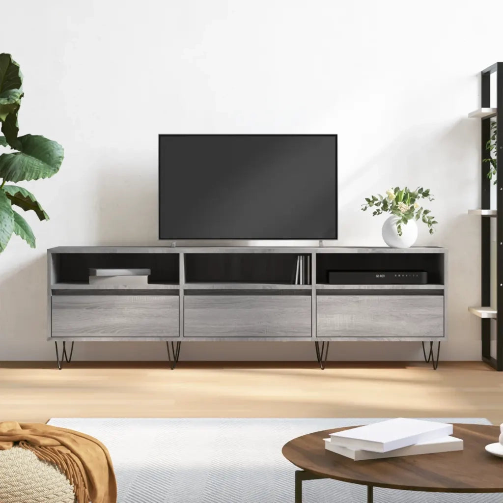 Mobile Porta TV-Mobile per TV-Credenza TV Grigio Sonoma 150x30x44,5 cm Legno Multistrato 194093