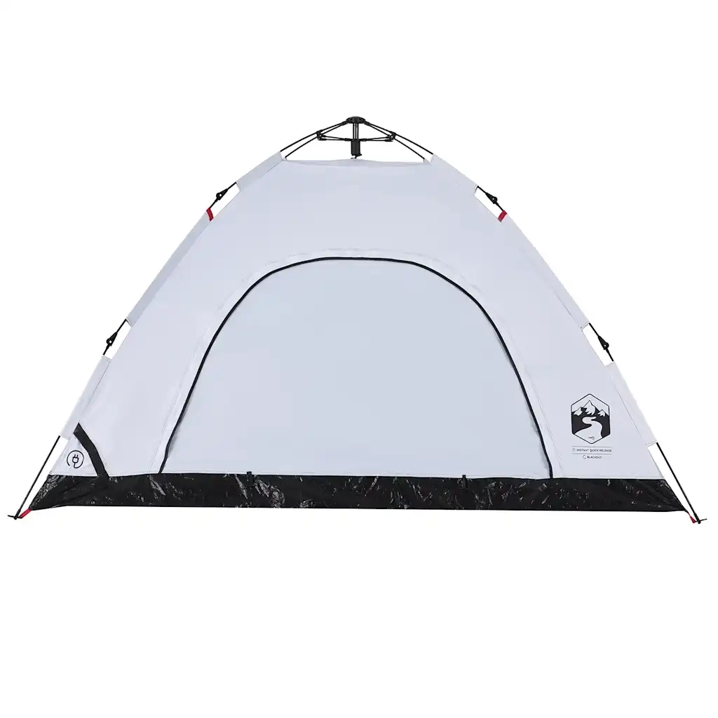 Tenda 4 Persone-Tenda da campeggio Bianca in Tessuto Oscurante a Rilascio Rapido 737946