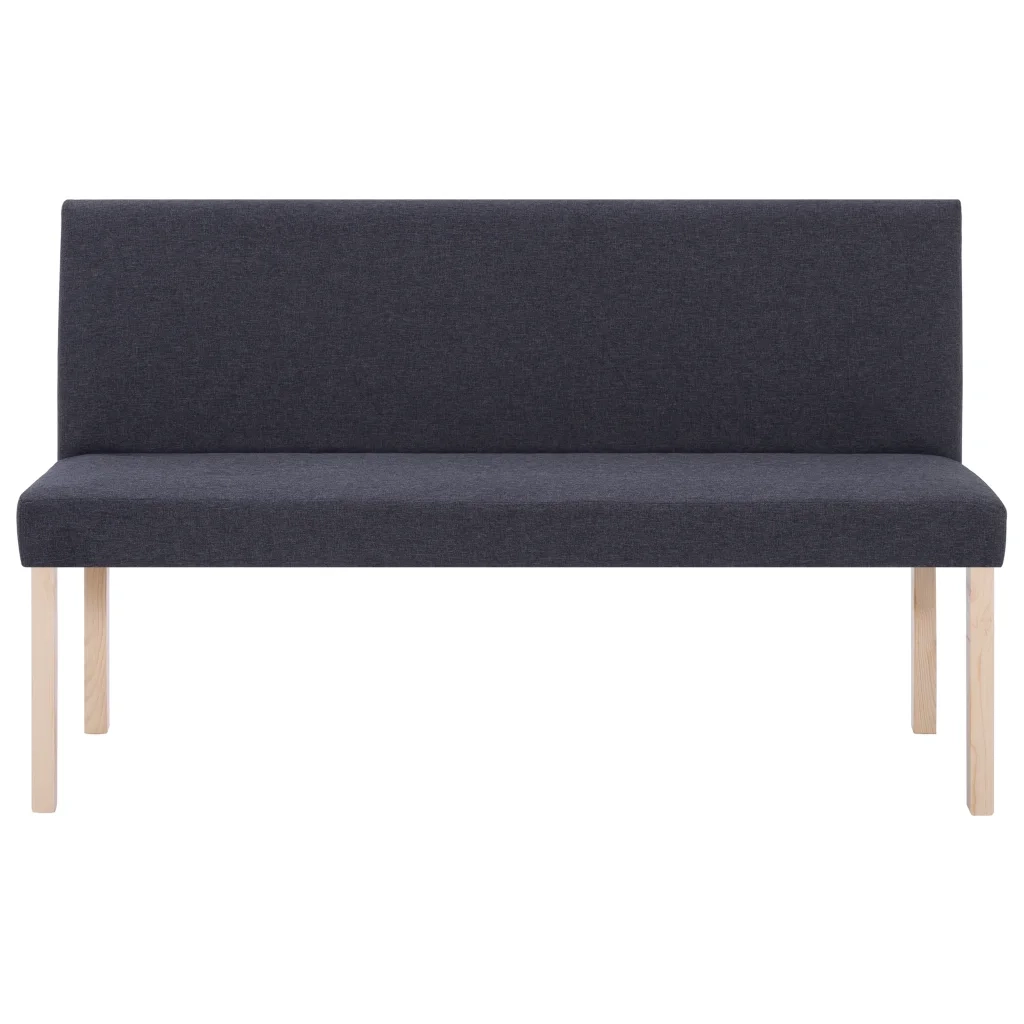 Panca-Sgabello 139,5 cm Grigio Scuro in Poliestere