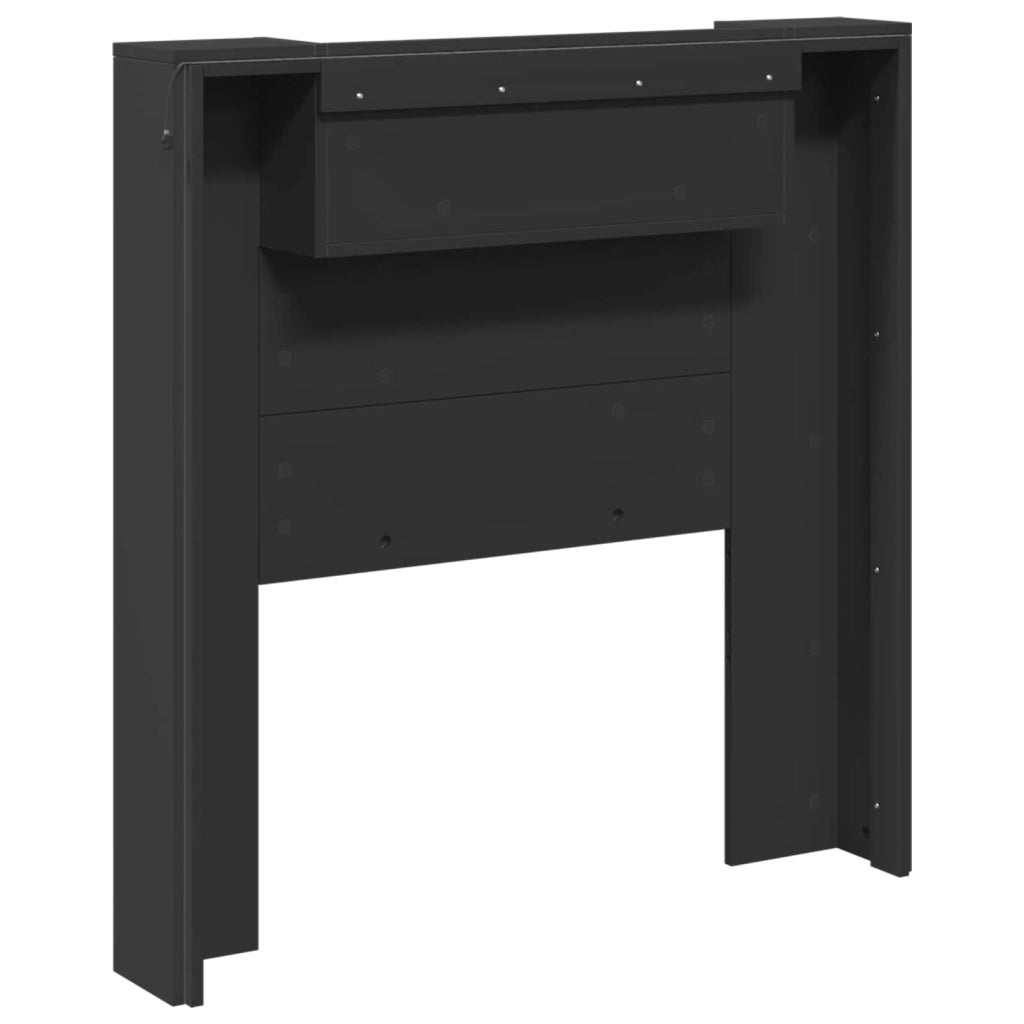 Testiera | Testata Nero 100 x 16,5 x 103,5 cm Legno multistrato