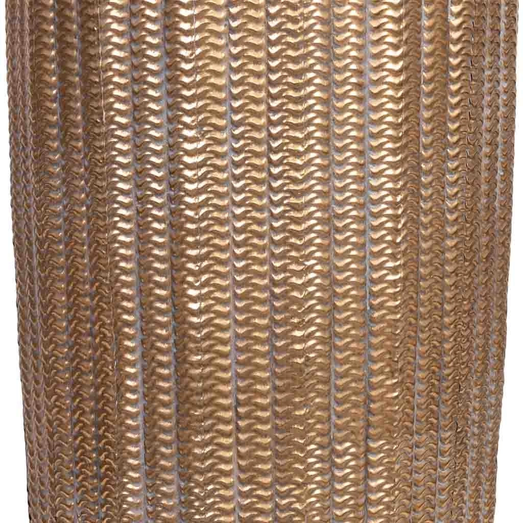 Vaso in metallo dorato 41,5x41,5x100h cm