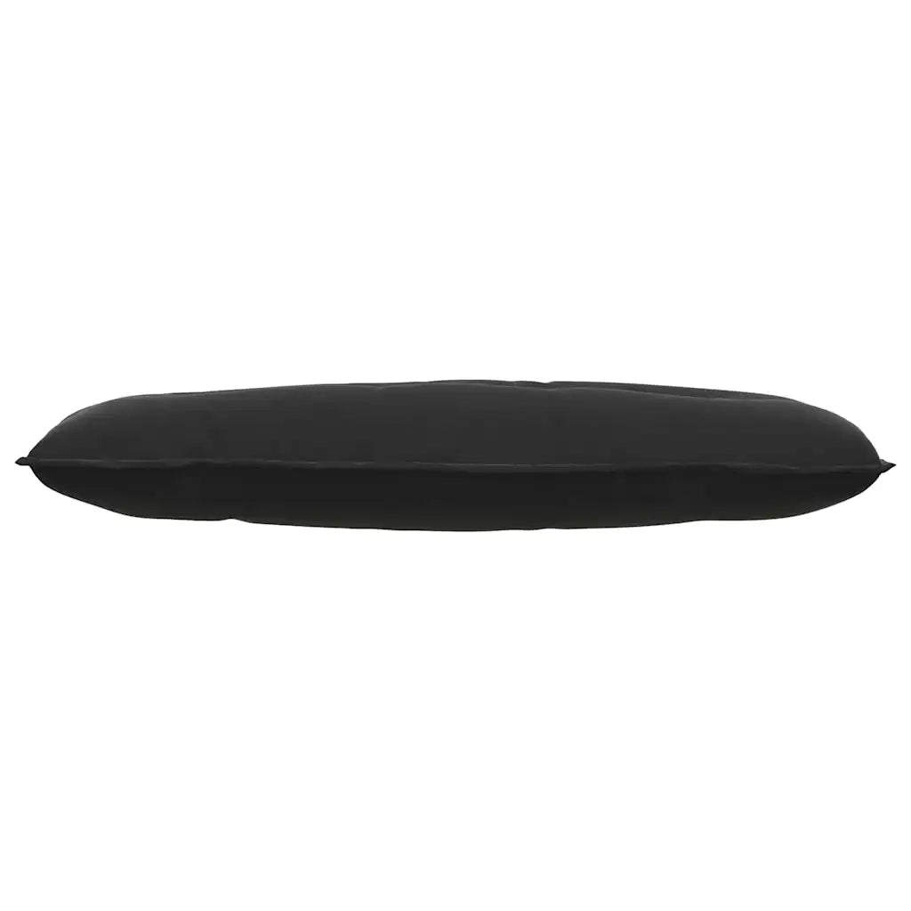 Cuscino per Schiena Nero 120 x 50 cm Tessuto in Cords