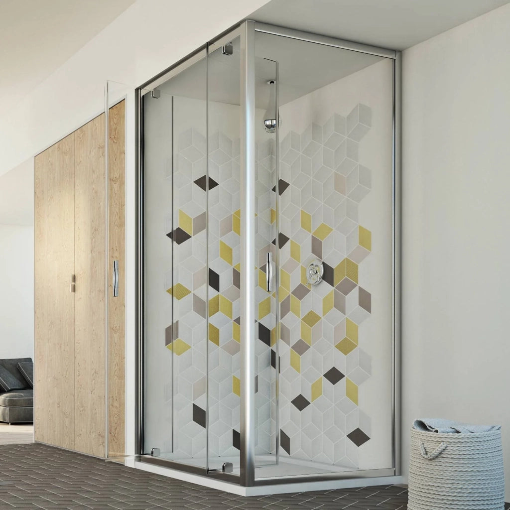 Box Doccia 75x110 AP. 110 CM H198 trasparente mod. Cristal Duo 2 Ante