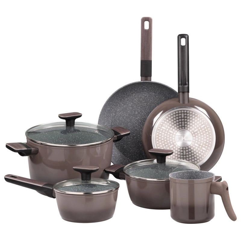 Set di 2 Batteria 11pz Gradient In Alluminio Forgiato E Fondo Induzione