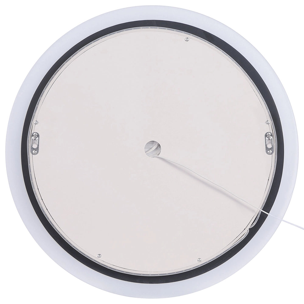 Specchio da parete a LED sospeso da 58 cm Rotondo moderno e contemporaneo per il trucco da toeletta da bagno glamour