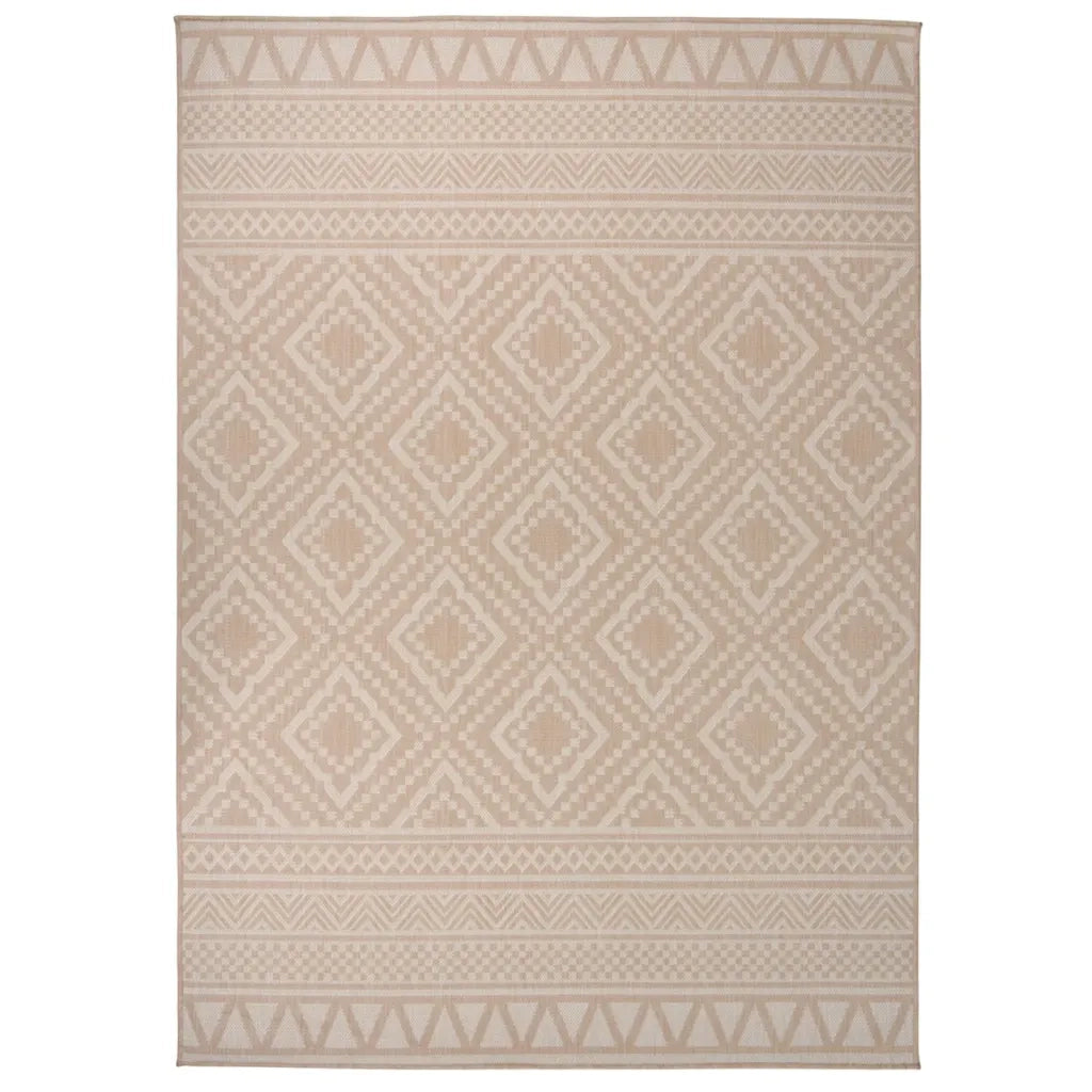 Tappeto da Esterni a Tessitura Piatta 120x170cm Strisce Marroni cod mxl 78056