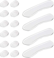 Demper per Tamburo 16 Pezzi - Pads di Gomma Silicone - Forma Ovale/Lunga Striscia - Demper per Tamburi - Chiara - Resistente ai Colpi