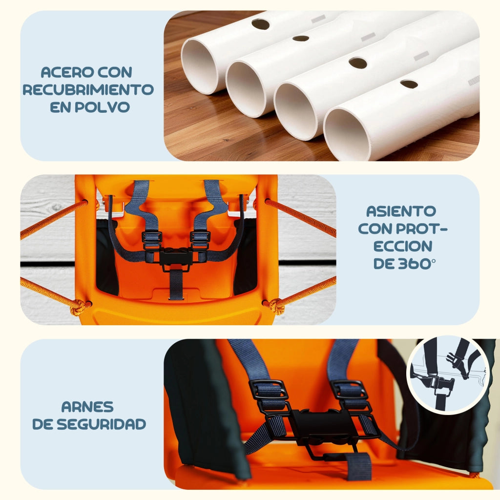 Altalena per Bambini ¨C Minimal ¨C Acciaio Arancione