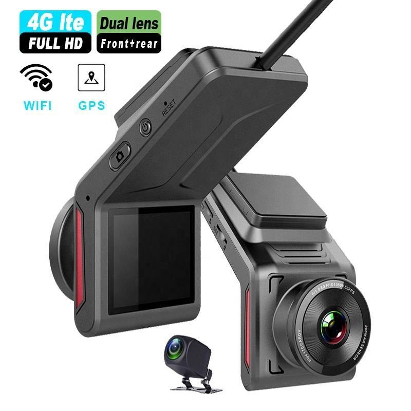 Dash Cam 4G Auto Anteriore e Posteriore K18 10MP 170° Visione Notturna Monitor Parcheggio