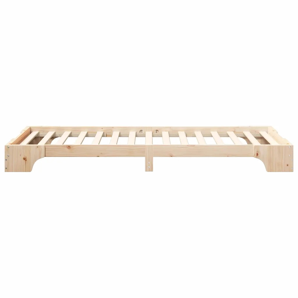Struttura del letto Marrone 90 x 220 cm Pino massello 872914