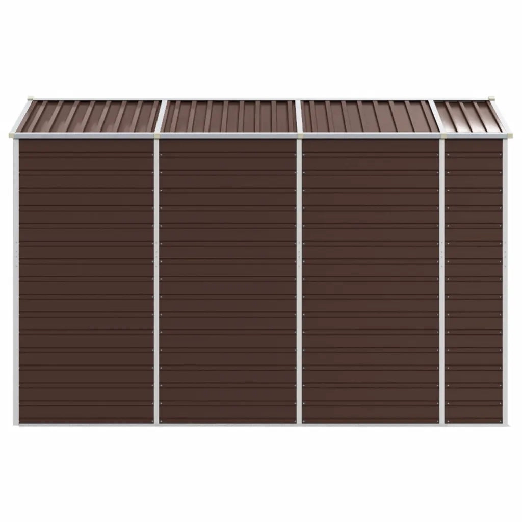 Casetta da giardino marrone 191x300x198 cm in acciaio zincato 3188266