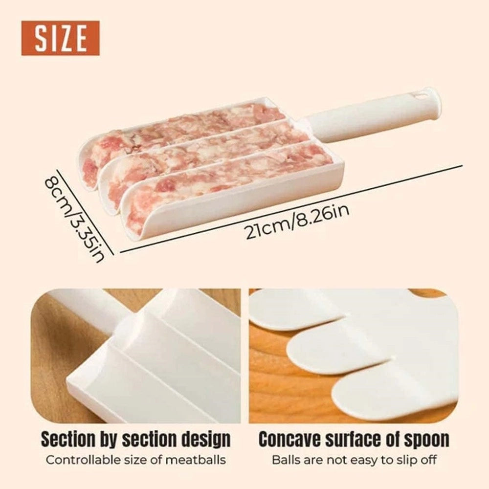 Trade Shop - Macchina Per Polpette Tripla Fai Da Te 3in1 Antiaderente Strumenti Cucina Biscotti -