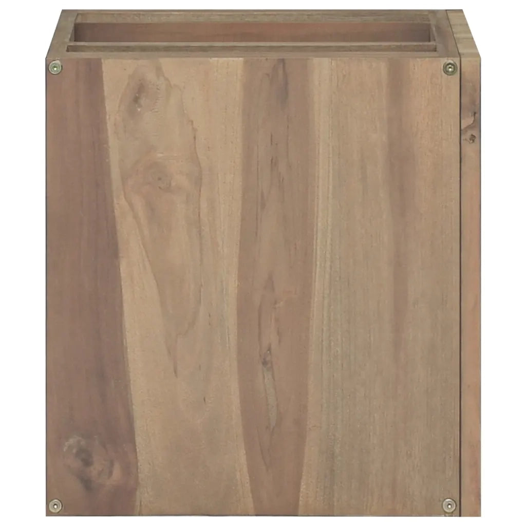 Mobile da Bagno a Parete 46x25,5x40cm in Legno Massello di Teak