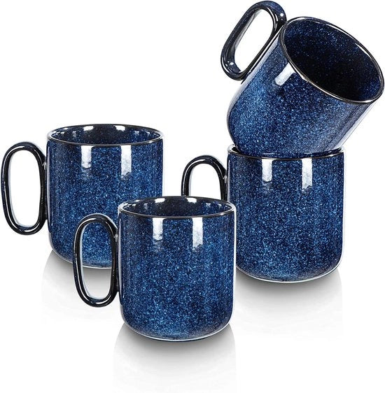 Set di 4 tazze da caffè in ceramica con manico per caffè, latte, tè, latte e cioccolato - Blu - Servizio elegante per uomini e donne

Modello: 
Specifica tecnica: 
Codice prodotto: