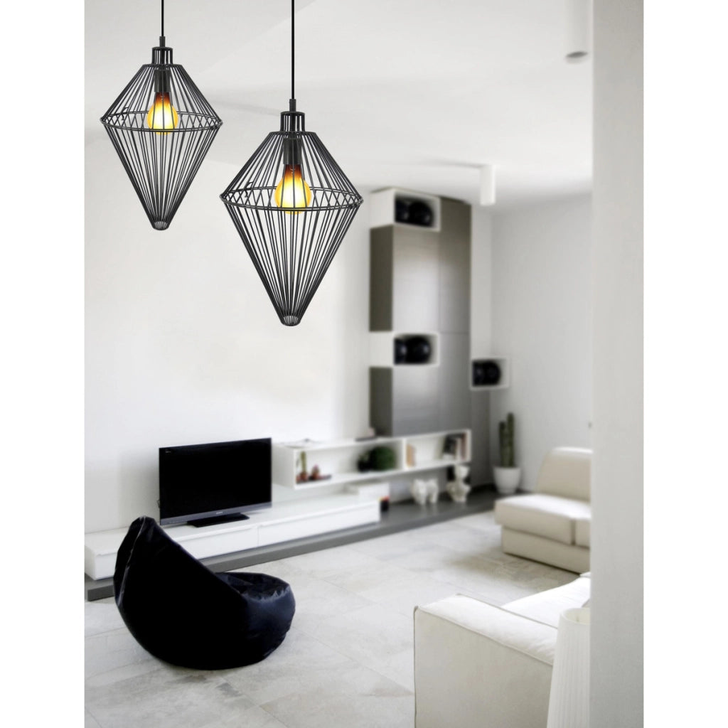 Lampada a sospensione Anchor in ferro nero stile industrial