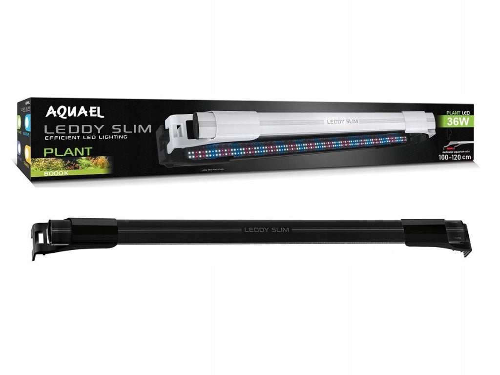 Aquael Leddy Slim Plant 2.0 36W 100-120cm colore nero - plafoniera LED 8000°K per acqua dolce