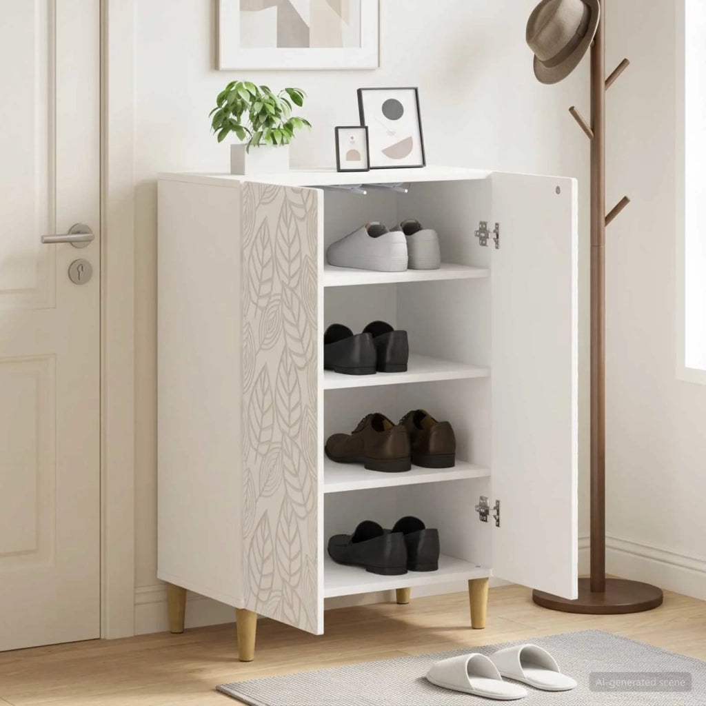 Mobile per scarpe DELFT 59,5 x 39,5 x 90 cm Bianco 897085