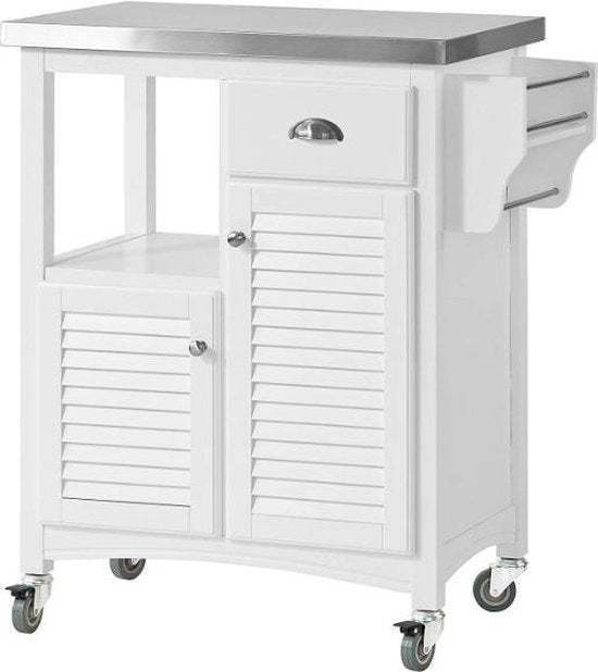 Carrello da cucina multifunzione - Servizio - Raccogliere erbe - Caricamento - Raccogliere asciugamani - Acciaio inossidabile - 71x45x94 cm