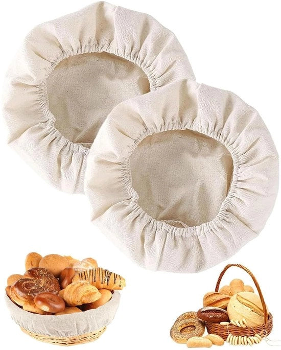 Due pezzi di tela di lino per la preparazione del pane e la cottura del pane, tela per la preparazione del pane e del pane cotto, tela per la cottura del pane, tela per la preparazione e cottura del pane, tela per la preparazione del pane (25cm)