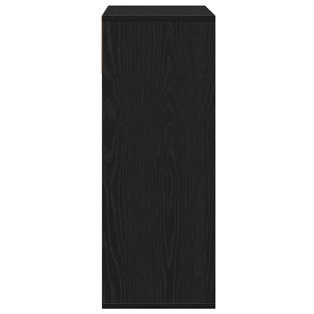 Libreria Nera 66x31x80 cm in Legno Multistrato