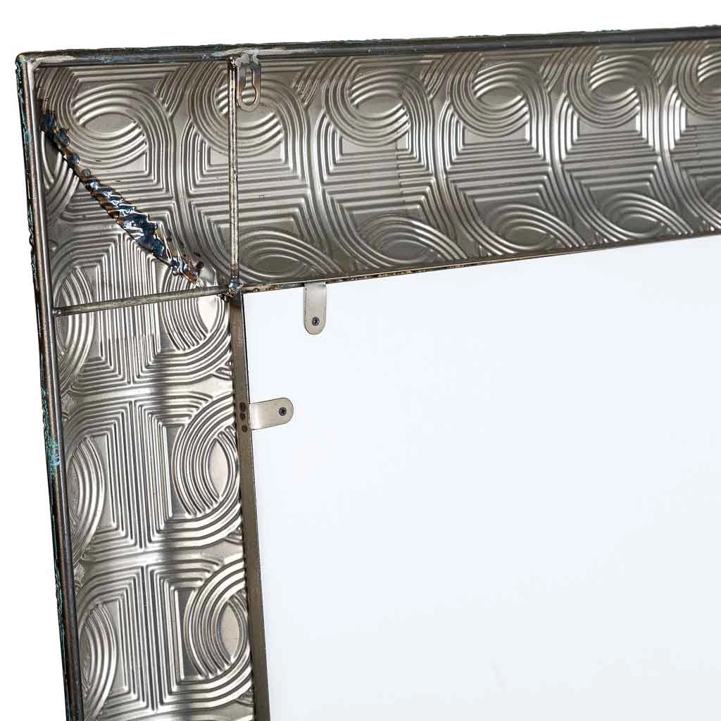 Specchio da parete in metallo blu 70x5x100h