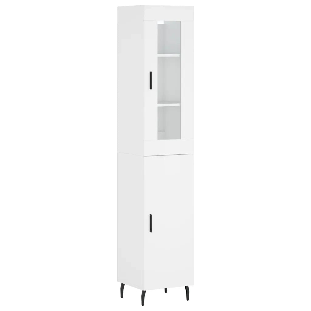 Credenza Bianca 34,5x34x180 cm in Legno Multistrato 3199185