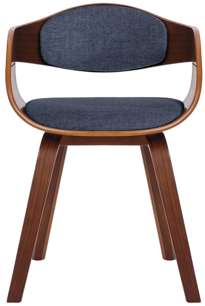 Sedia Kingston in Tessuto Noce/blu chiaro
