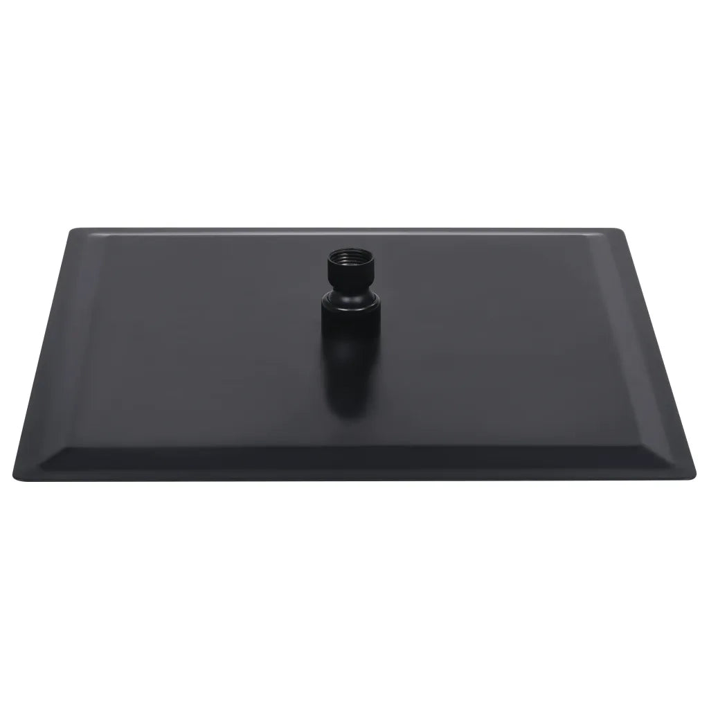 Testa Doccia a Pioggia in Acciaio Inox 30x30 cm Quadrata Nera 147697