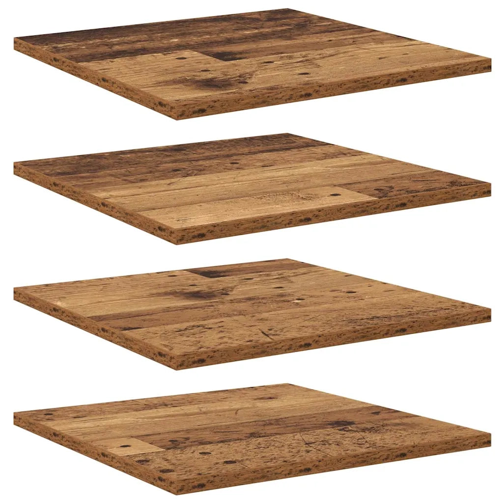 vidaXL Scaffale 4 pcs Marrone 40 x 40 x 1.5 cm Legno multistrato