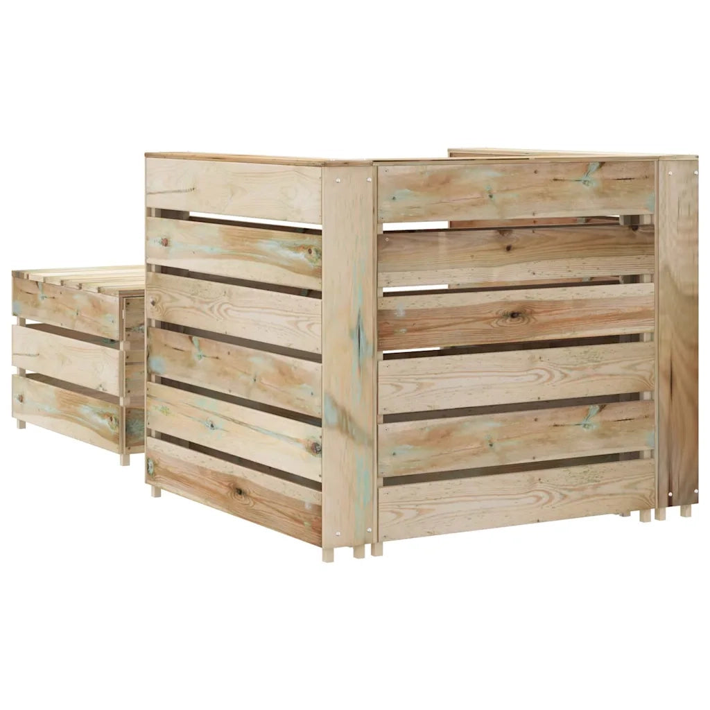 Set Divani da Giardino su Pallet 2 pz | Set Salotto da Giardino Legno di Pino Impregnato