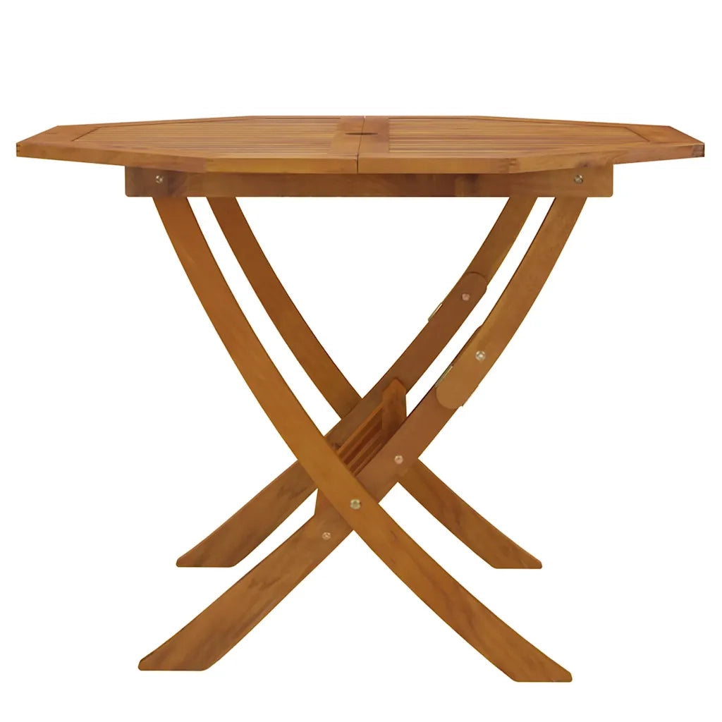 Tavolo da Giardino Pieghevole 90x75 cm Legno Massello di Acacia 319672