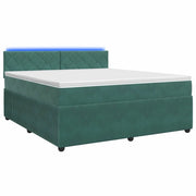 Letto box spring con materasso Verde Scuro 140 x 200 cm Velluto 3453164