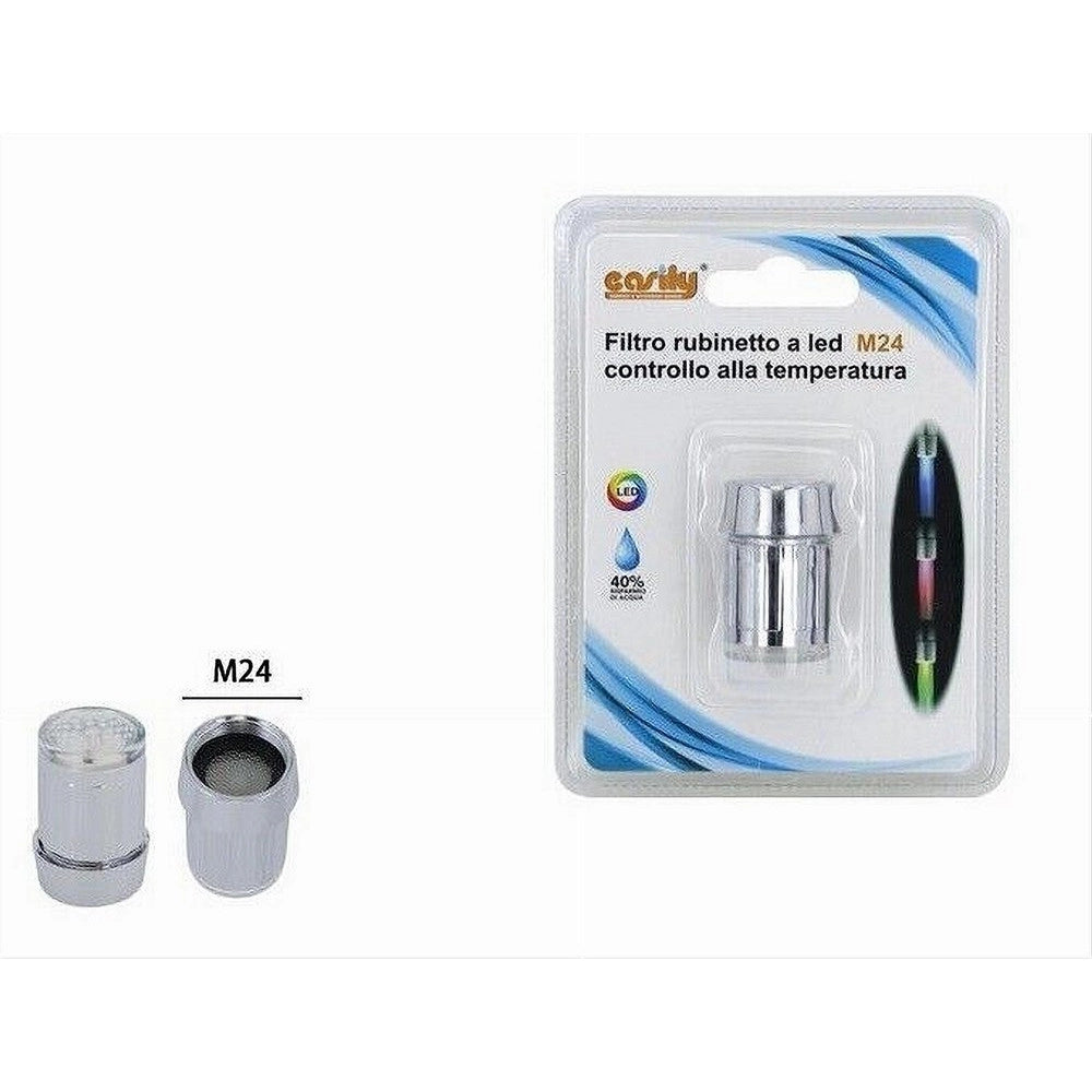 Trade Shop - Filtro Aeratore Rubinetto A Led M24 Controllo Temperatura Acqua Rompigetto 79908 -