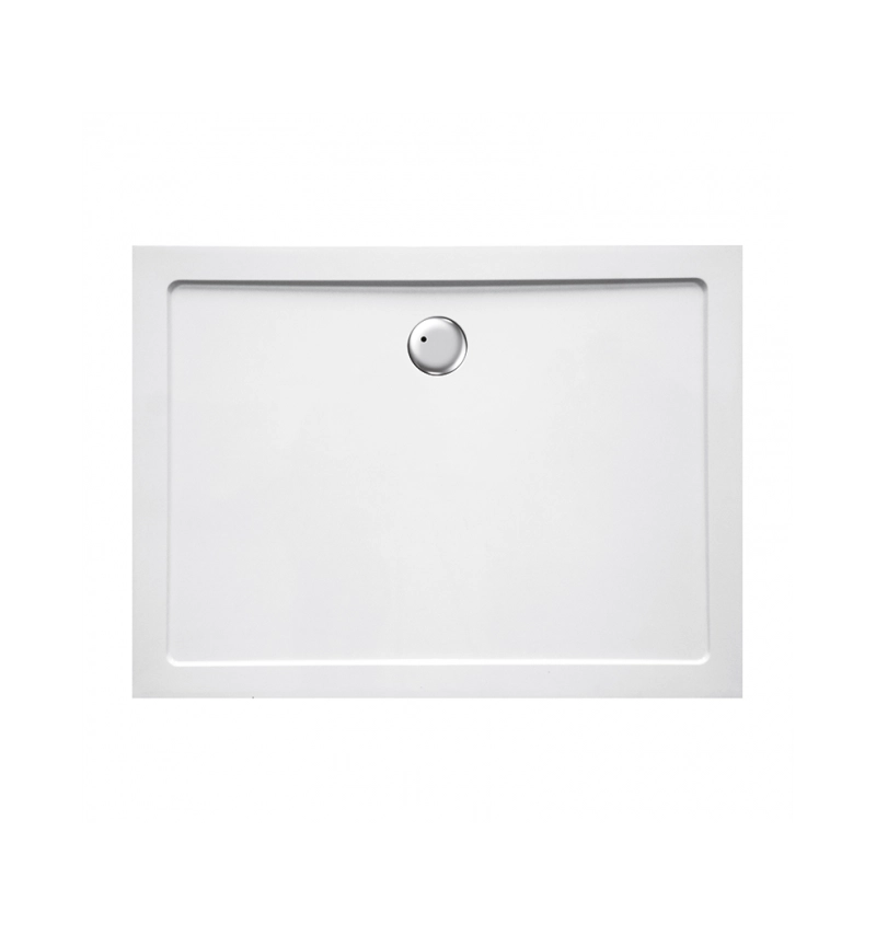 Piatto doccia ribassato 80x100 cm EASYFLAT resina H3.5 cm MONACO Bianco