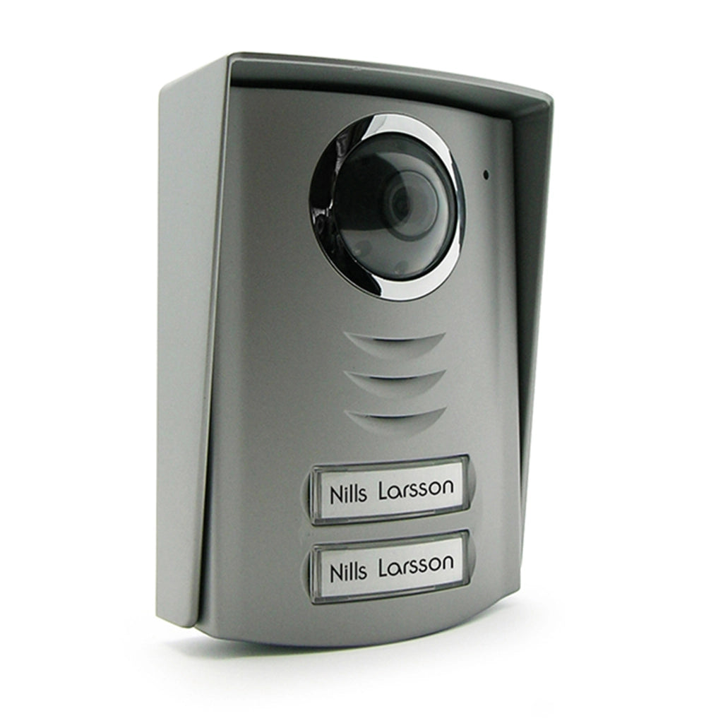 Kit Videocitofono Nordström Avidsen 2 Appartamenti – Pulsantiera Esterna con Videocamera + 2 Monitor Touch 4,3” + Alimentatori DIN