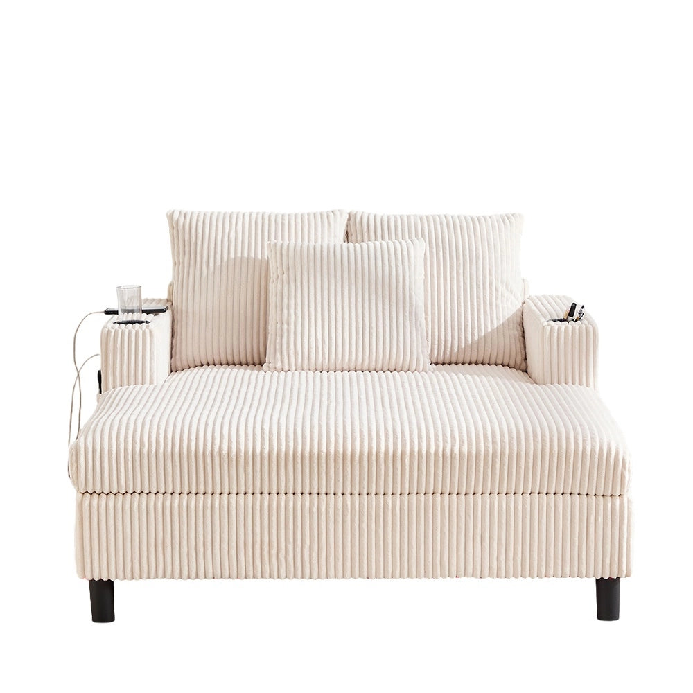 Poltrona letto con porta bicchieri e USB - Xylo - Illuminazione LED integrata