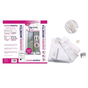 Trade Shop - Zanzariera Adesiva Per Finestre 150 X 250 Cm Bianco Tenda Balcone Terrazzo 12773 -