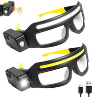 Lente LED a batterie con sensor di movimento e controllo touch, 5 stadi luce bracciale USB, lente per campeggio, pesca, bicicletta, escursioni, luce bracciale gialla