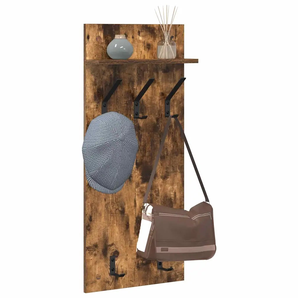 Appendiabiti a muro A parete Rovere fumé 40 x 10 x 90 cm 874455