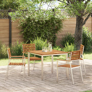 Tavolo da pranzo all'aperto 90x90x74,5 cm in legno massello di acacia